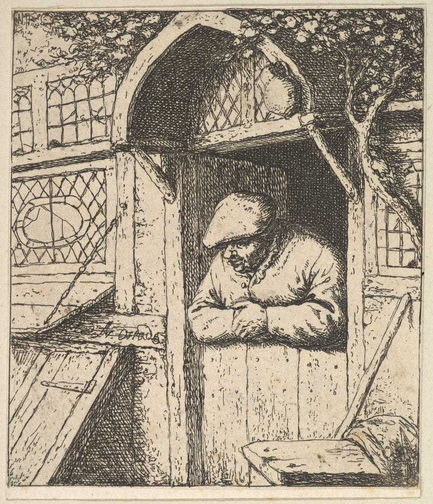 Detail of Peasant Leaning on Door, 1610-85 by Adriaen van Ostade