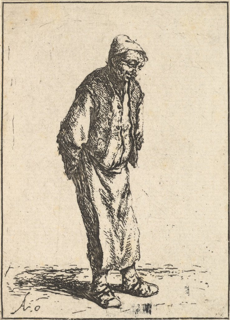 Detail of Peasant with Hands Behind his Back, 1610-85 by Adriaen van Ostade
