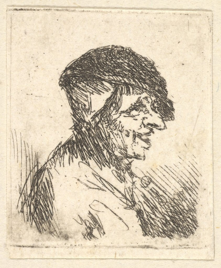 Detail of Head of Peasant, 17th century by Adriaen van Ostade