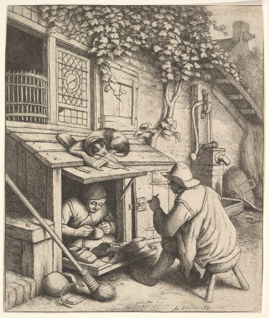 Detail of The Shoemaker, 1610-85 by Adriaen van Ostade