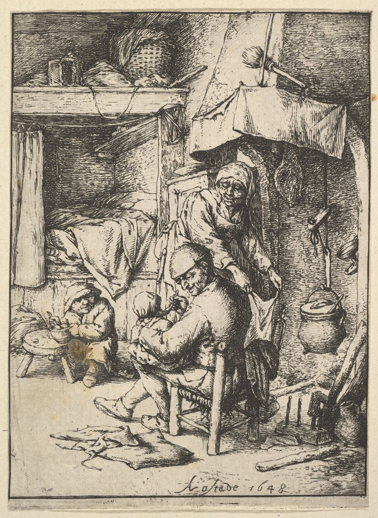 Detail of Father Feeding his Child, 1610-85 by Adriaen van Ostade