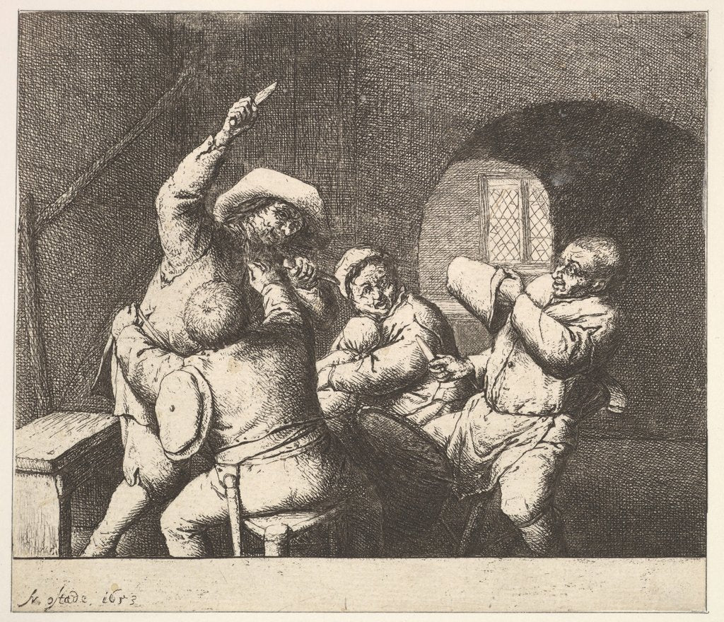 Detail of The Knife Thrust, 1610-85 by Adriaen van Ostade