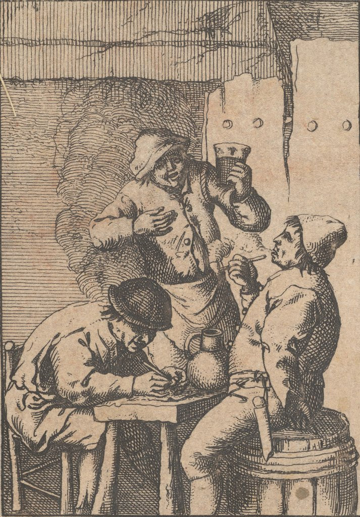 Detail of Singer Standing Between Two Smokers, 1610-85 by Unknown