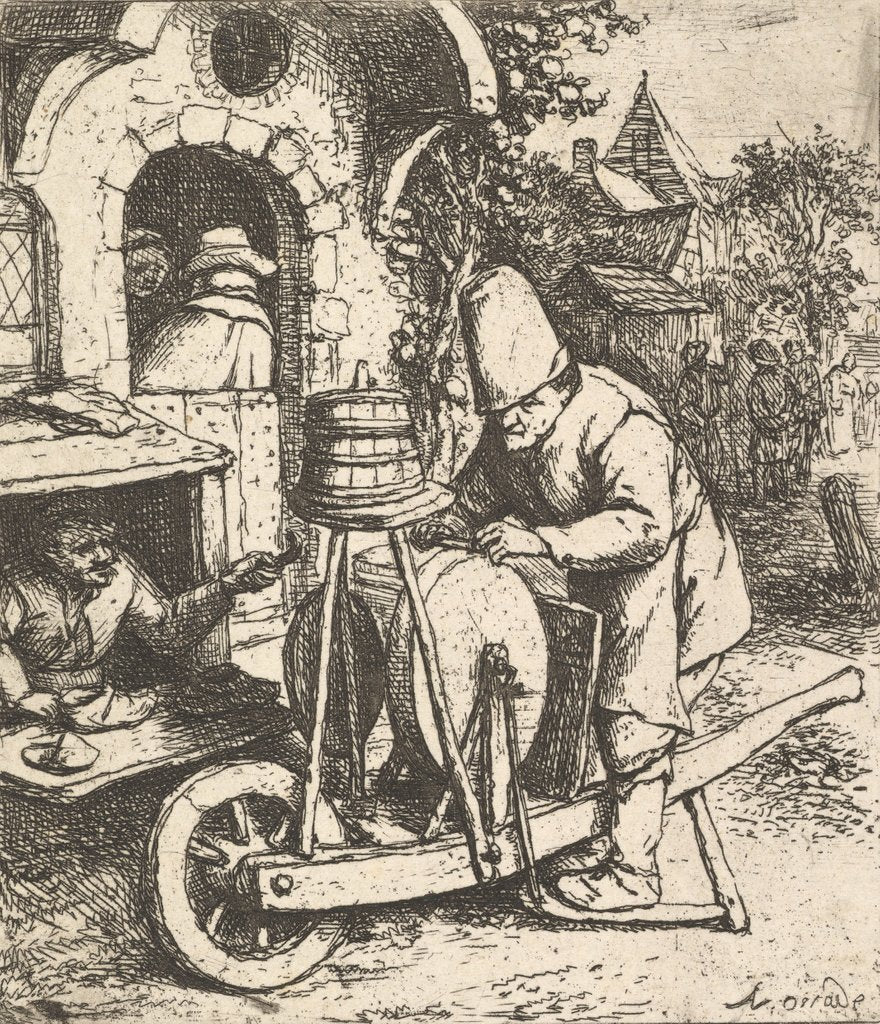 Detail of The Knifegrinder, 1610-85 by Adriaen van Ostade