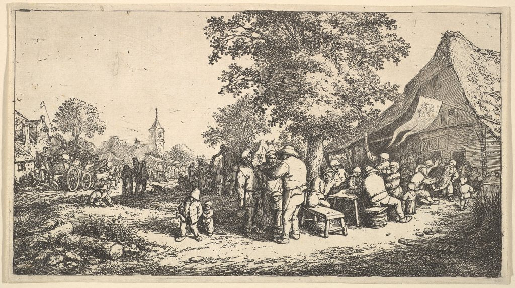 Detail of The Kermess Under the Great Tree, 1610-85 by Adriaen van Ostade
