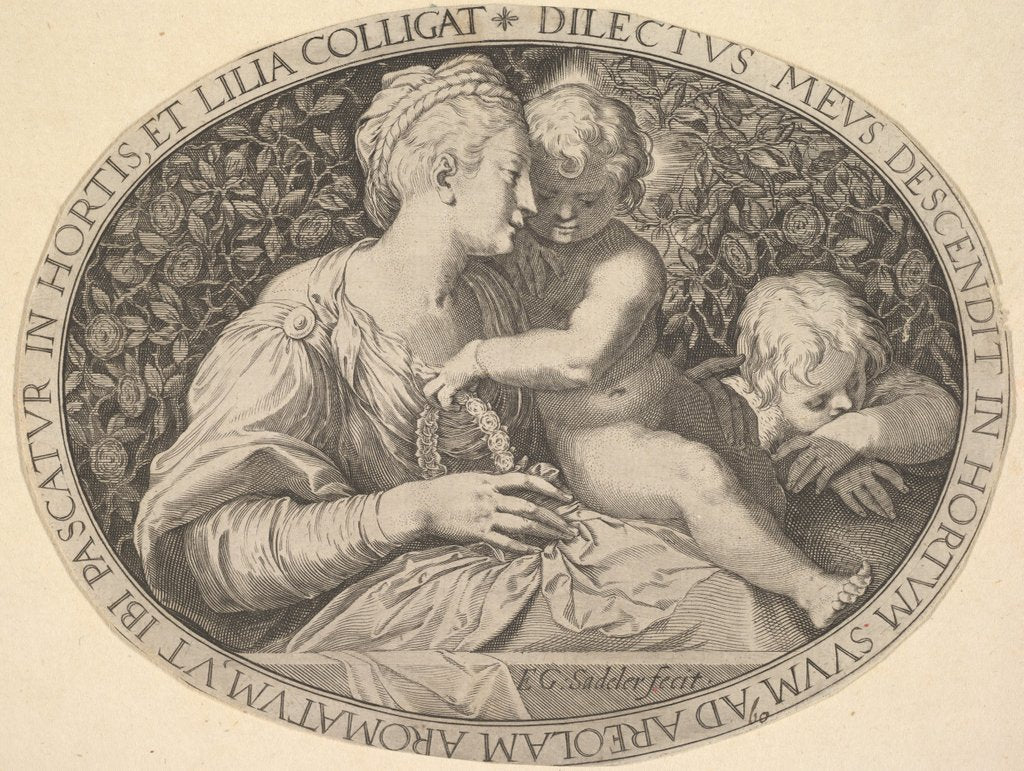 Detail of Madonna and Child by Aegidius Sadeler II