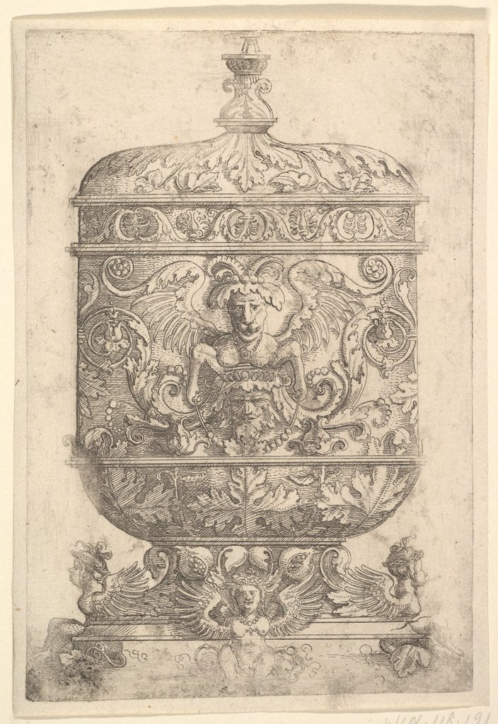 Detail of Covered Goblet with Grotesques on a White Background by Albrecht Altdorfer