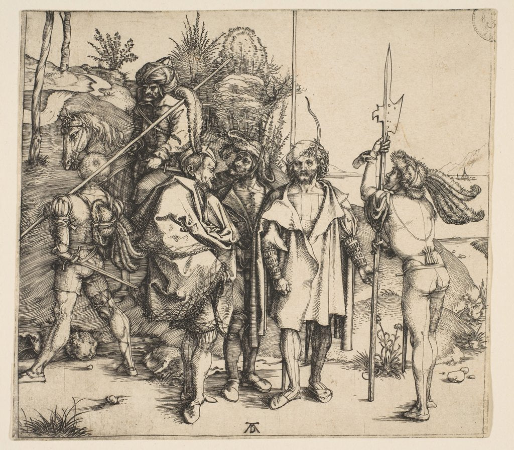 Detail of Five Foot Soldiers and a Mounted Turk, ca. 1495 by Albrecht Dürer