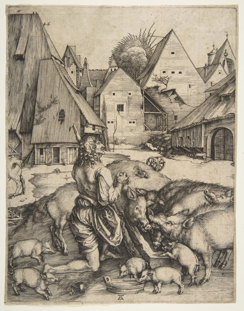 Detail of The Prodigal Son, ca. 1496 by Albrecht Dürer