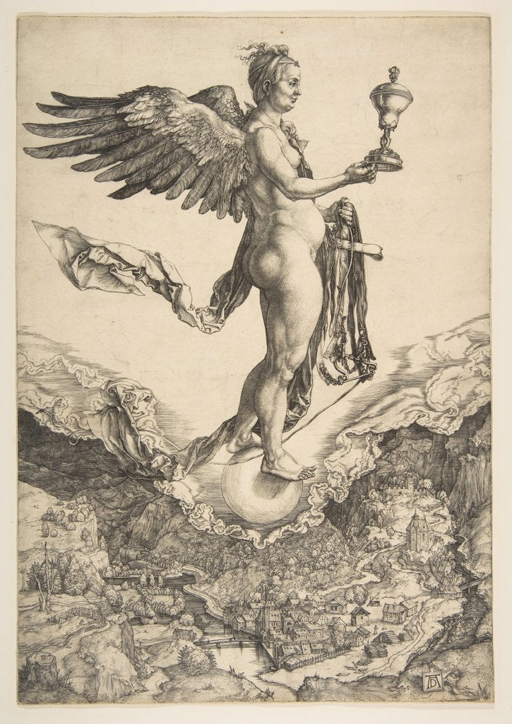 Detail of Nemesis, ca. 1501 by Albrecht Dürer