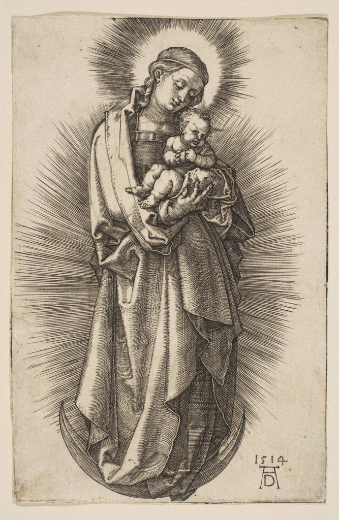 Detail of Virgin and Child on the Crescent with a Diadem, 1514 by Albrecht Dürer
