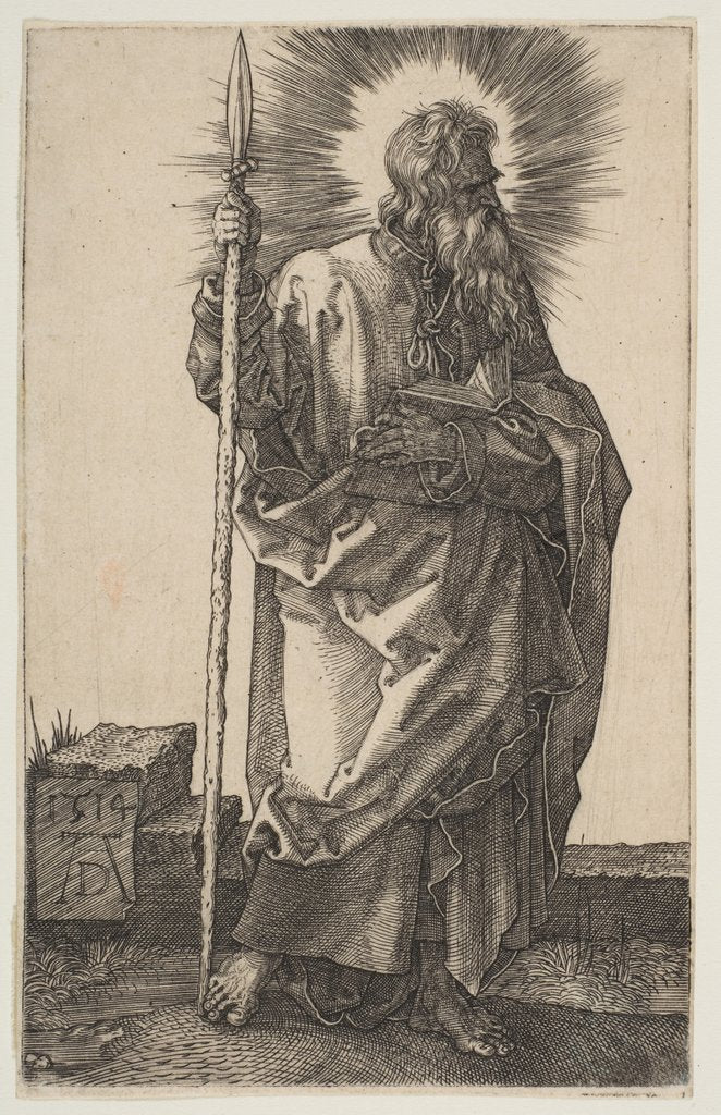 Detail of Saint Thomas, 1514 by Albrecht Dürer