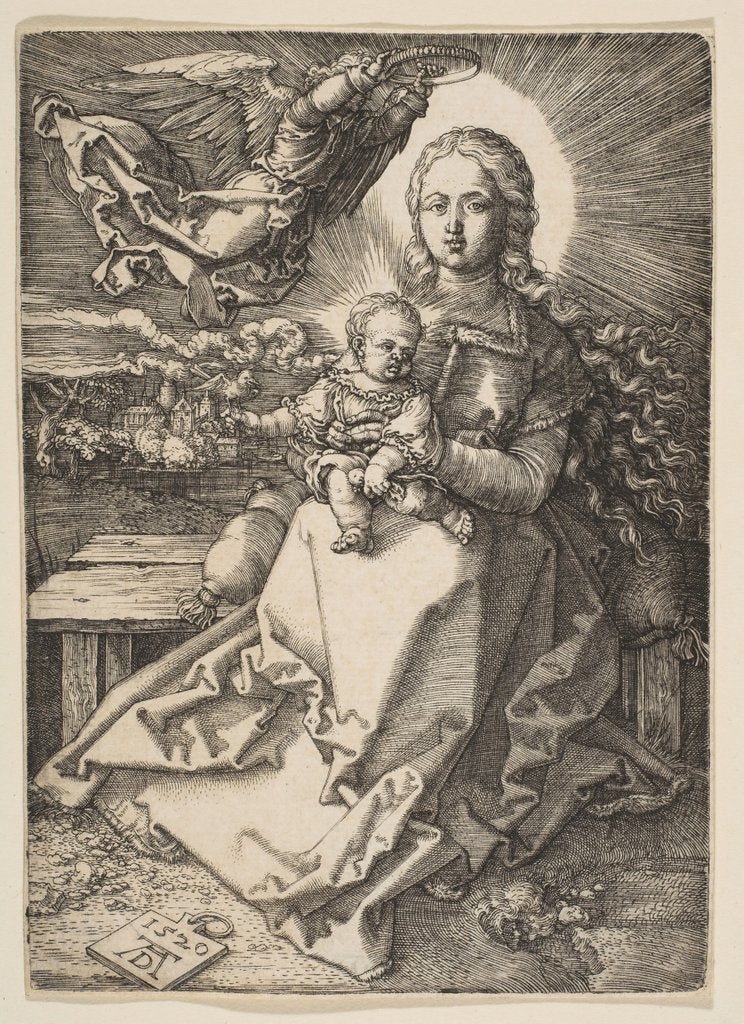 Detail of Virgin and Child Crowned by an Angel, 1520 by Albrecht Dürer