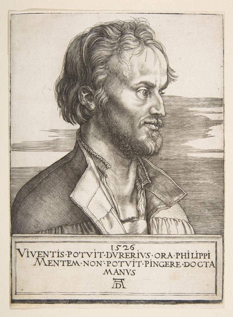Detail of Philip Melanchthon, 1526 by Albrecht Dürer