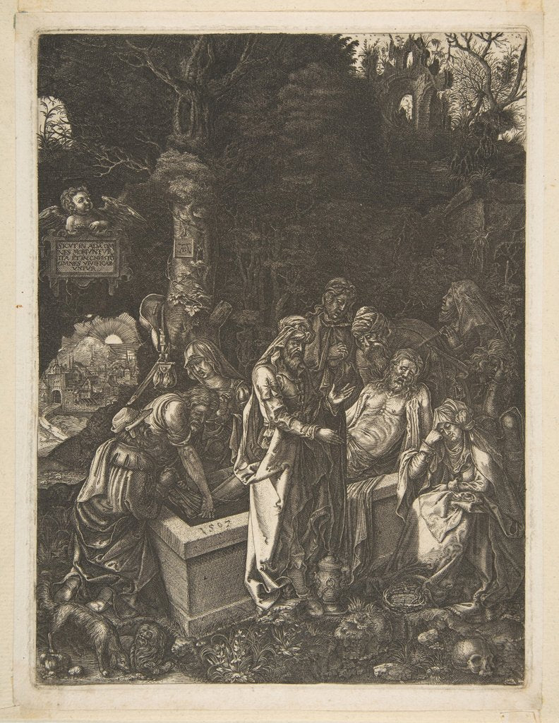 Detail of Entombment by Unknown