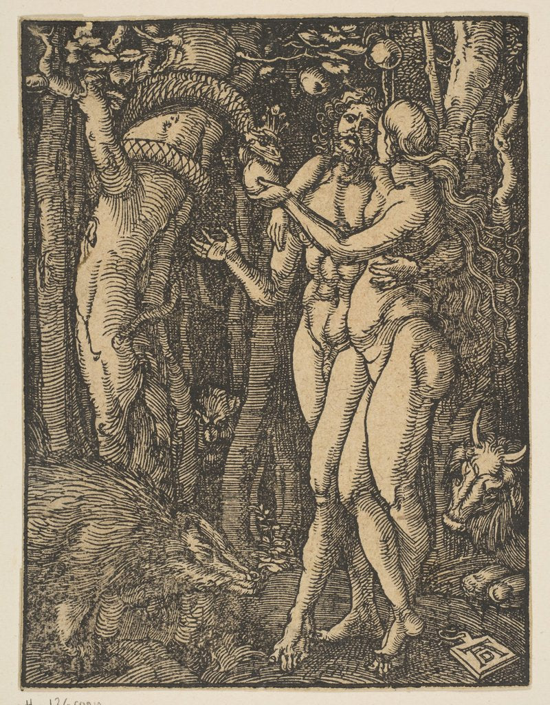 Detail of Adam and Eve, from the Small Passion, copy by Johann Mommard