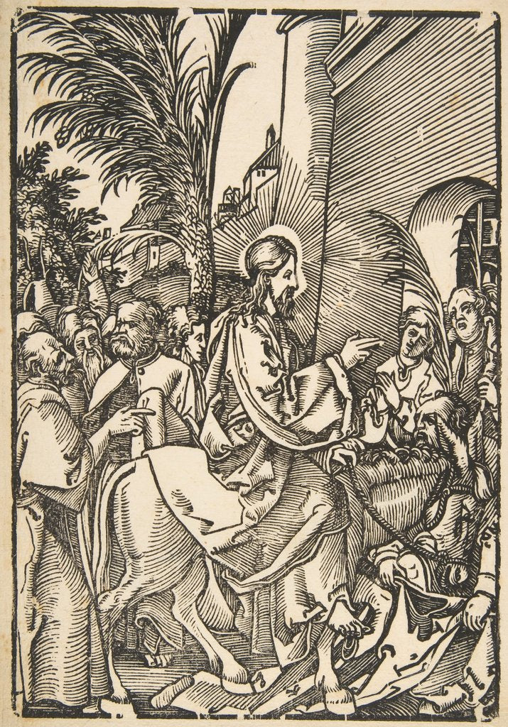 Detail of Christ's Entry into Jerusalem, from The Small Passion by Unknown