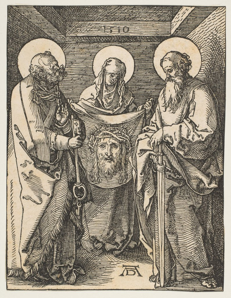 Detail of Saint Veronica between Saints Peter and Paul, from The Small Passion, 1510 by Albrecht Dürer