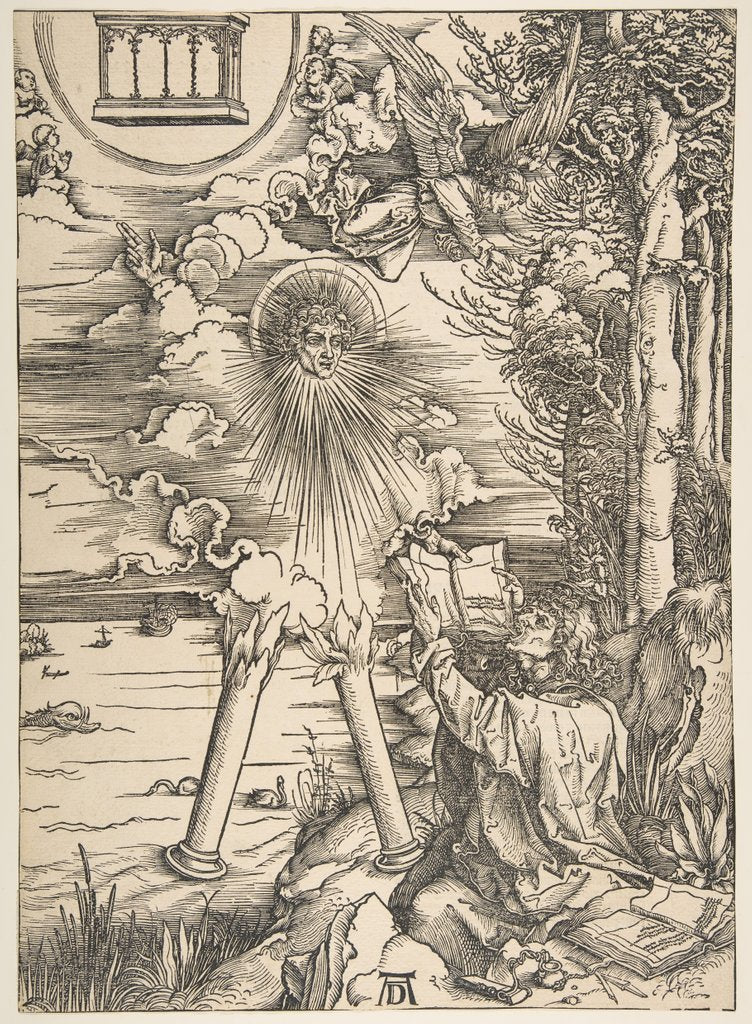 Detail of Saint John Swallowing the Book, from The Apocalypse, Latin Edition, 1511, 1511 by Albrecht Dürer