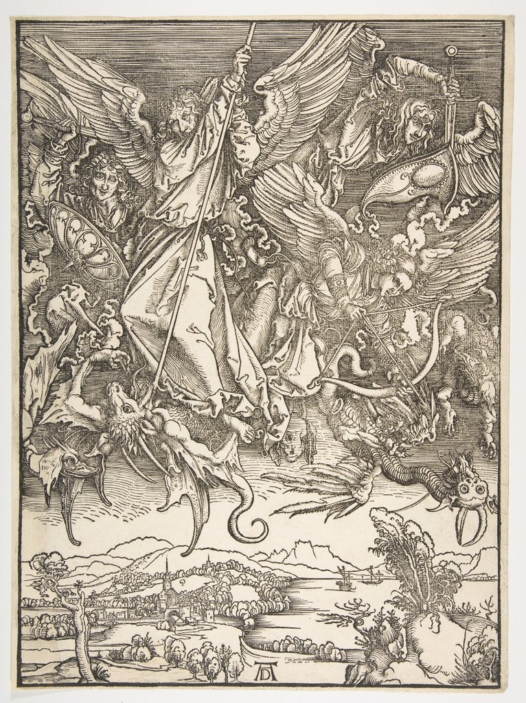 Detail of Saint Michael and the Dragon, from The Apocalypse, ca. 1498 by Albrecht Dürer