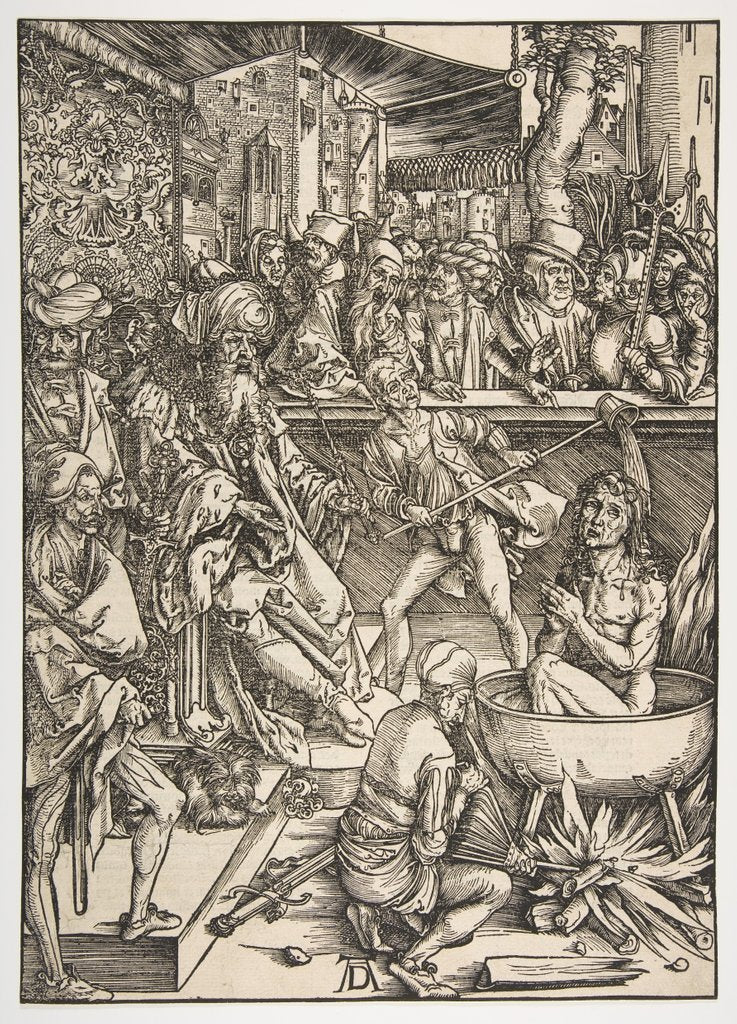 Detail of The Martyrdom of Saint John, from The Apocalypse, Latin Edition 1511, ca. 1496 by Albrecht Dürer