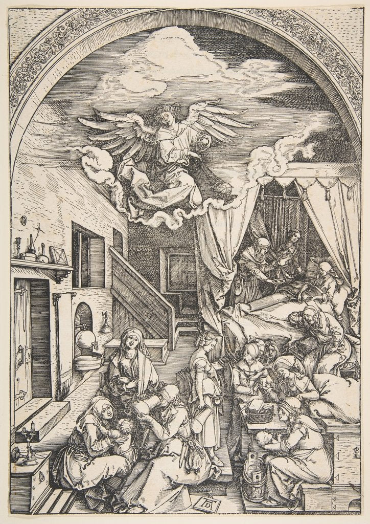 Detail of The Birth of the Virgin, from The Life of the Virgin, ca. 1503 by Albrecht Dürer