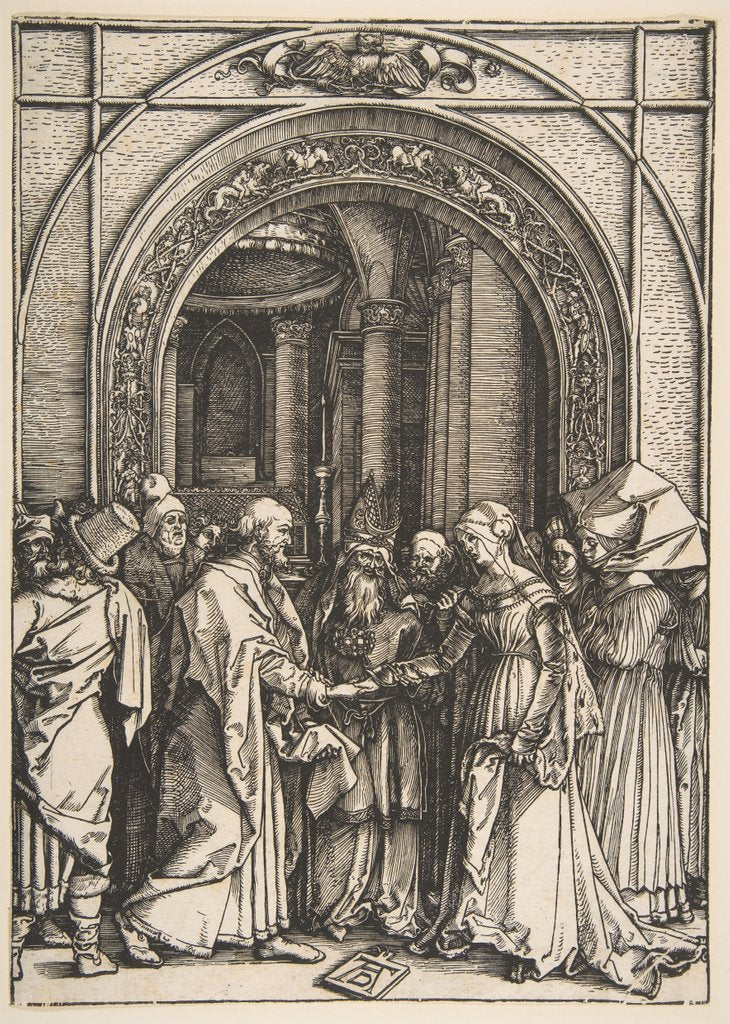 Detail of The Betrothal of the Virgin, from The Life of the Virgin, ca. 1504 by Albrecht Dürer
