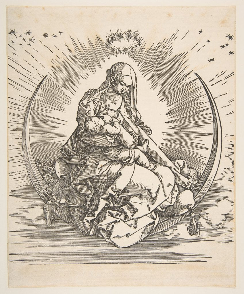 Detail of The Madonna on the Crescent, Frontispiece to The Life of the Virgin, ca. 1511 by Albrecht Dürer