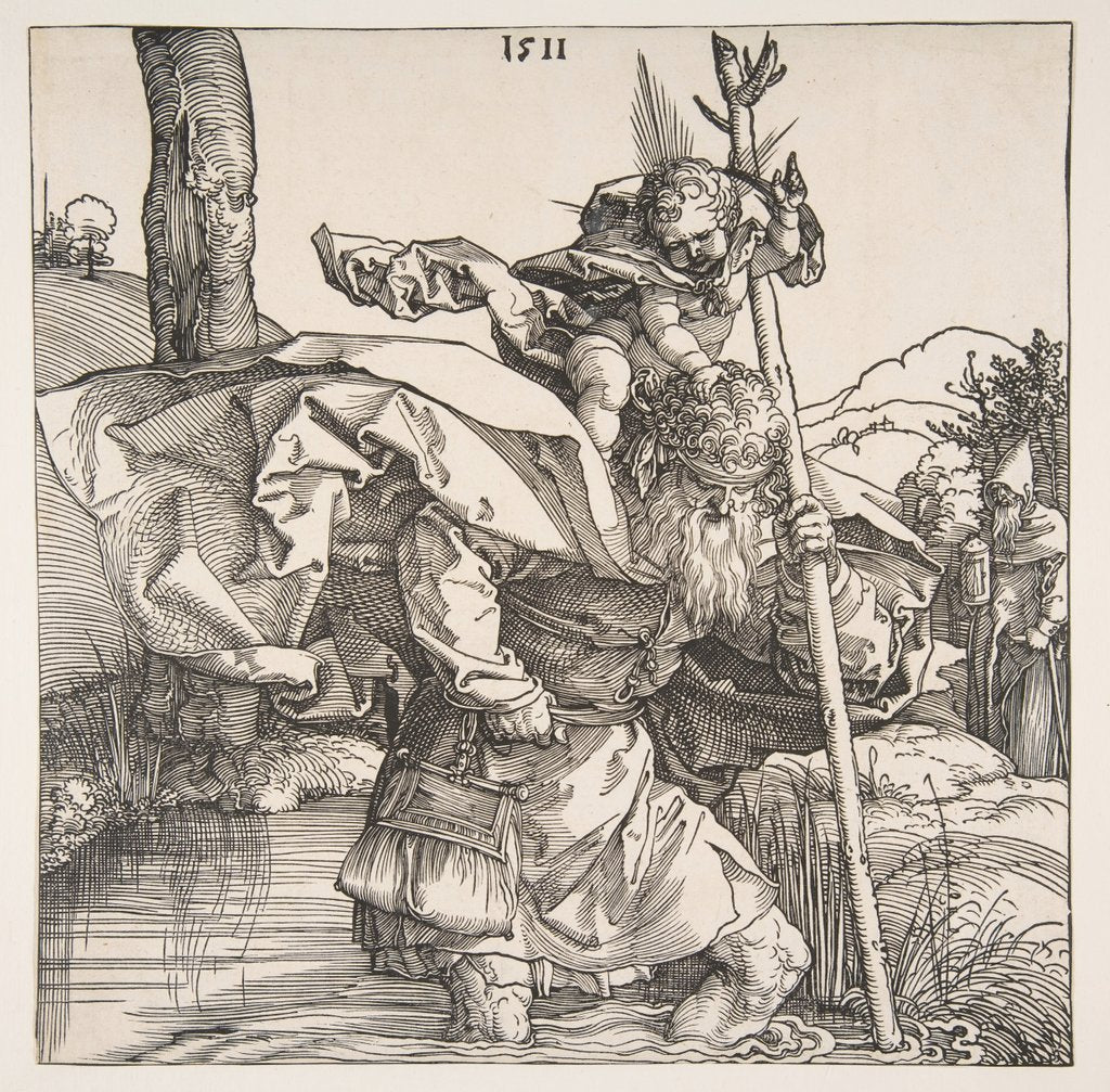 Detail of Saint Christopher, 1511 by Albrecht Dürer