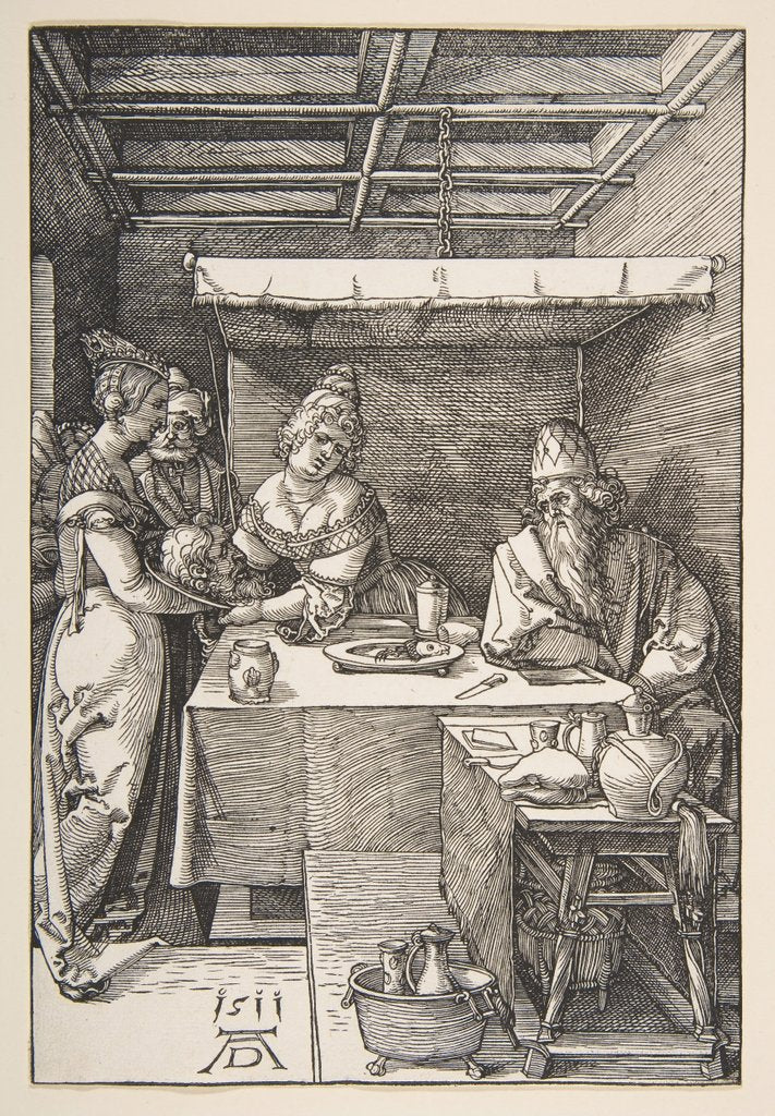 Detail of The Head of Saint John the Baptist Brought to Herod by Albrecht Dürer