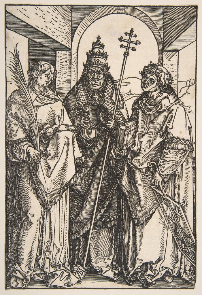 Detail of Saint Stephen, Saint Sixtus and Saint Lawrence by Albrecht Dürer