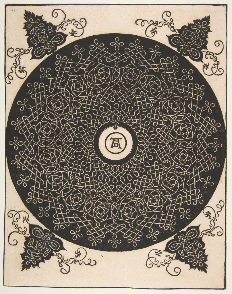 Detail of 'The Fourth Knot'. Interlaced Roundel with a Round Medallion in its Center, after 1528 by Albrecht Dürer