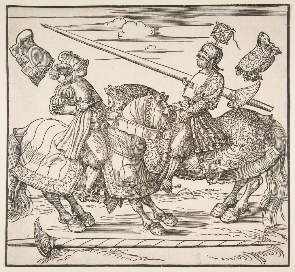 Detail of The Tournament on Horseback, ca. 1517/18 by Albrecht Dürer