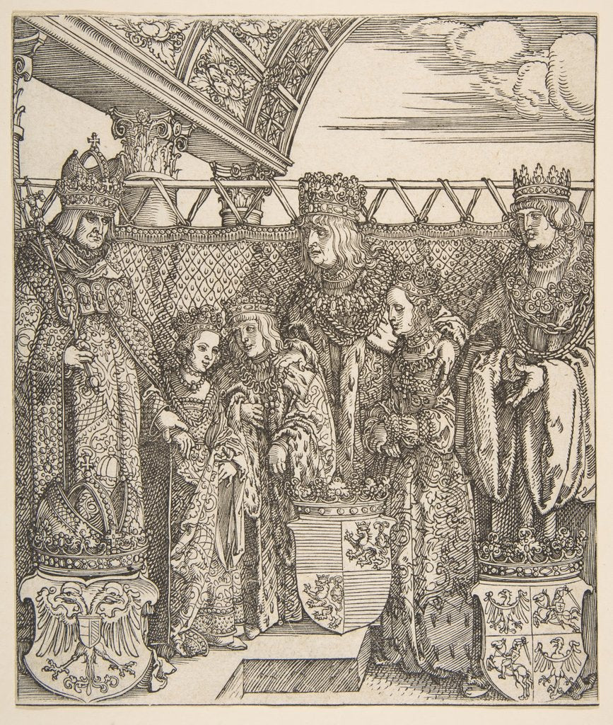 Detail of The Congress of Princes at Vienna, from the Triumphal Arch of Emperor Maximilian I, 1515 by Albrecht Dürer