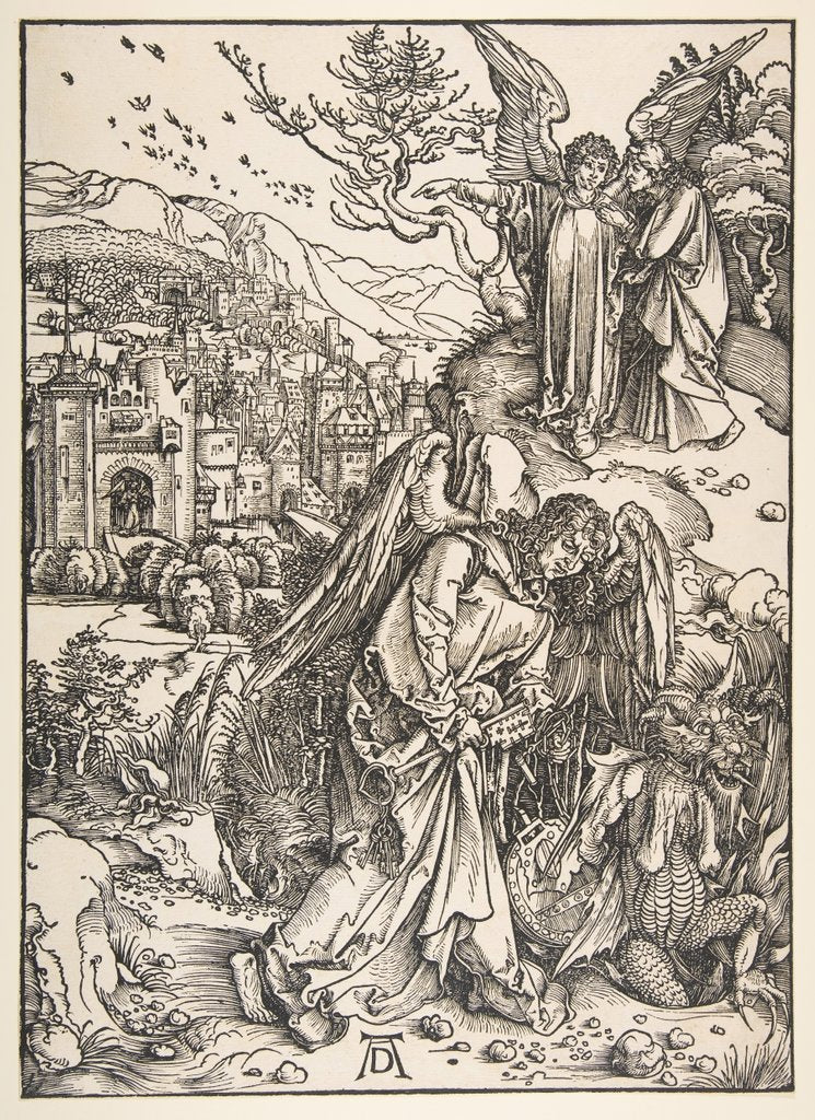 Detail of The Angel with the Key to Bottomless Pit, 1511 by Albrecht Dürer