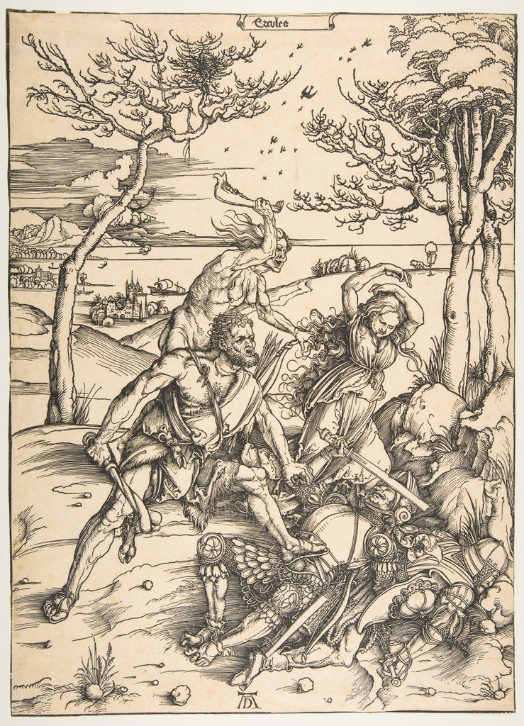 Detail of Hercules Conquering the Molionide Twins by Albrecht Dürer