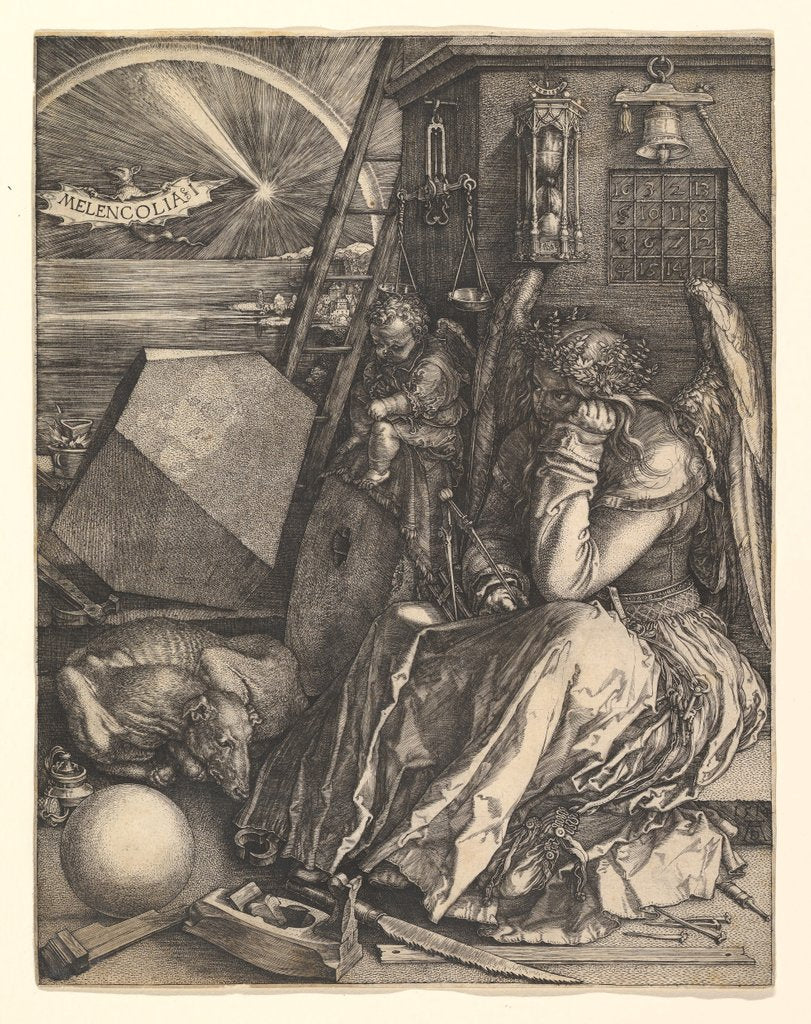 Detail of Melencolia I, 1514 by Albrecht Dürer