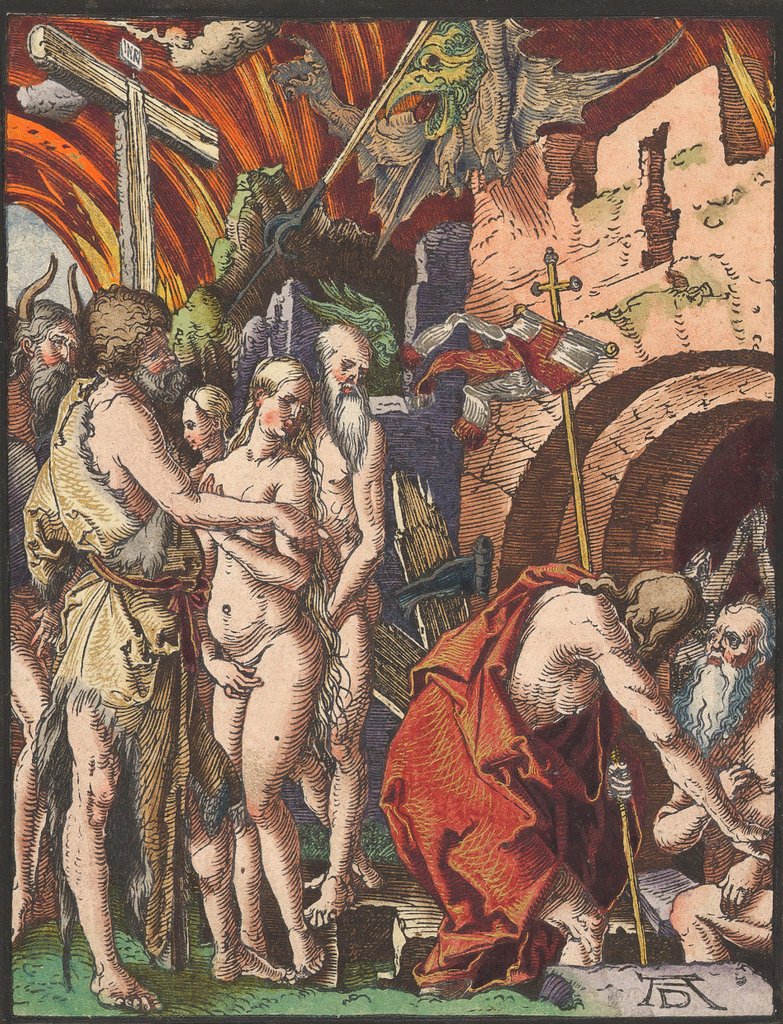 Detail of Christ in Limbo, from the Small Woodcut Passion by Albrecht Dürer