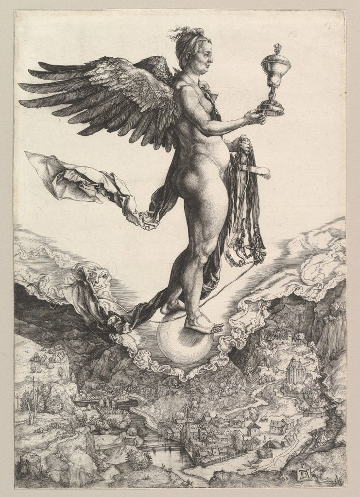 Detail of Nemesis, 1501-2 by Albrecht Dürer