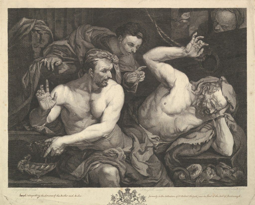 Detail of Joseph Interpreting the Dreams of Pharoah's Butler and Baker, 1766 by Alexander Bannerman