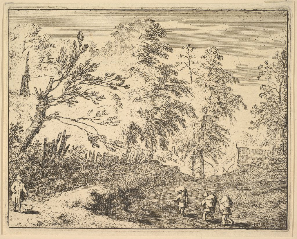 Detail of The Three Porters by Allart van Everdingen