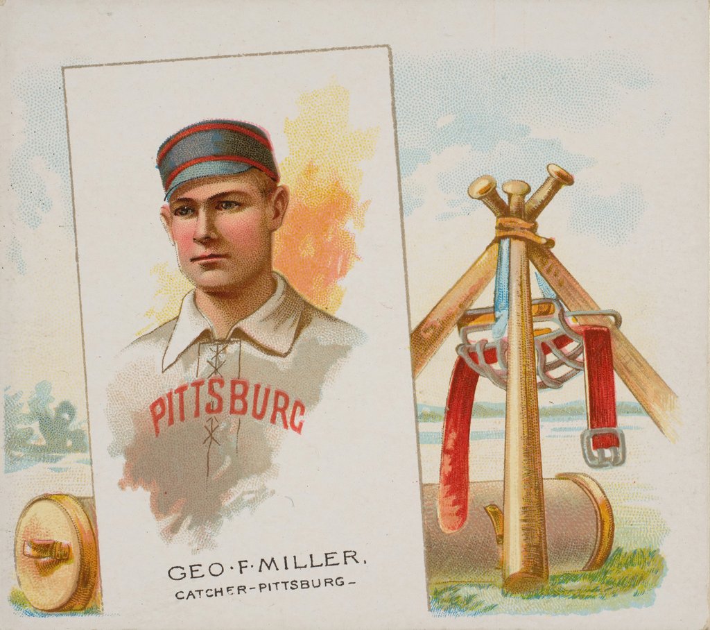 Detail of George F. Miller, Catcher, Pittsburgh, from World's Champions, Second Series for All…, 1888 by Allen & Ginter