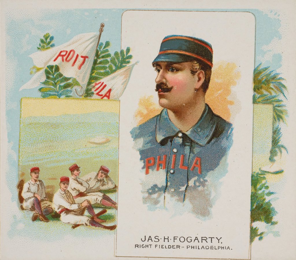 Detail of James H. Fogarty, Right Fielder, Philadelphia, from World's Champions, Second Series…, 1888 by Allen & Ginter