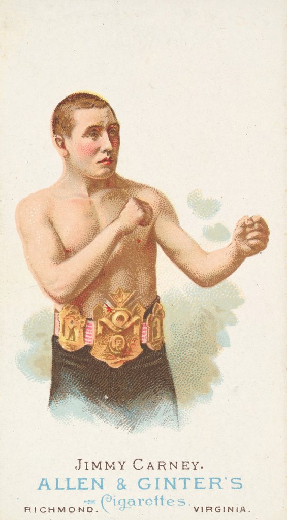Detail of Jimmy Carney, Pugilist, from World's Champions, Series 1 for Allen & Ginter Cigarettes, 1887 by Allen & Ginter