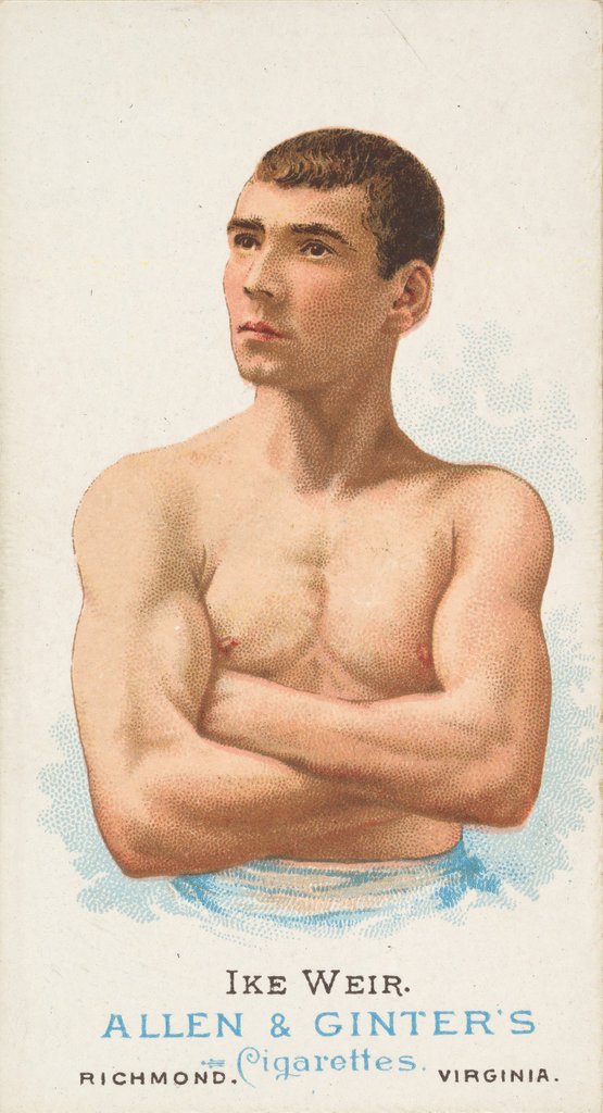 Detail of Ike Weir, Pugilist, from World's Champions, Series 1 for Allen & Ginter Cigarettes, 1887 by Allen & Ginter