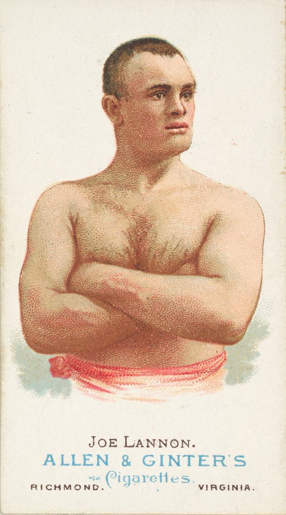 Detail of Joe Lannon, Pugilist, from World's Champions, Series 1 for Allen & Ginter Cigarettes, 1887 by Allen & Ginter