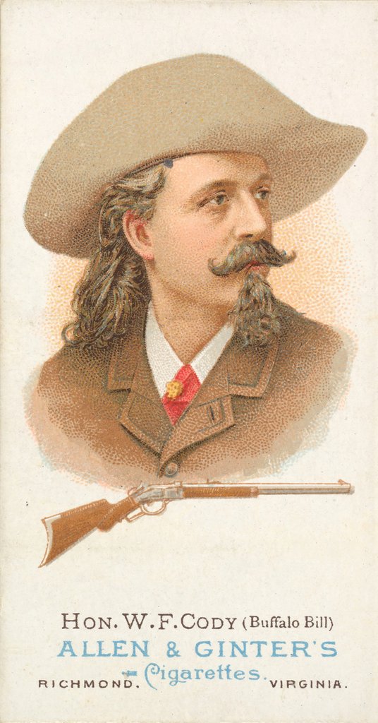 Detail of Hon. William Frederick Cody, Rifle Shooter, from World's Champions, Series …, 1887 by Allen & Ginter