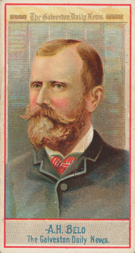 Detail of A.H. Belo, The Galveston Daily News, from the American Editors series for Allen & Gin…, 1887 by Allen & Ginter