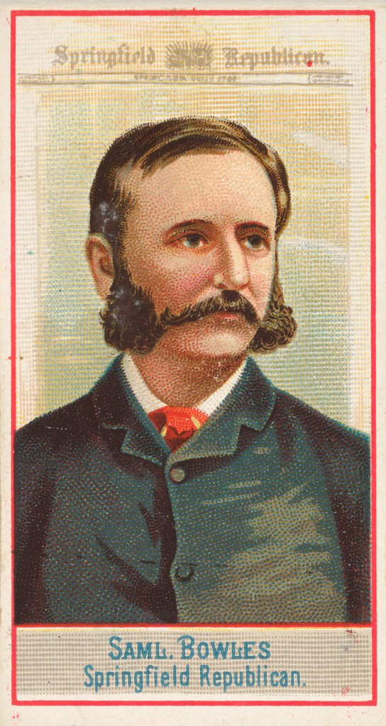 Detail of Samuel Bowles, Springfield Republican, from the American Editors series for Allen & G…, 1887 by Allen & Ginter