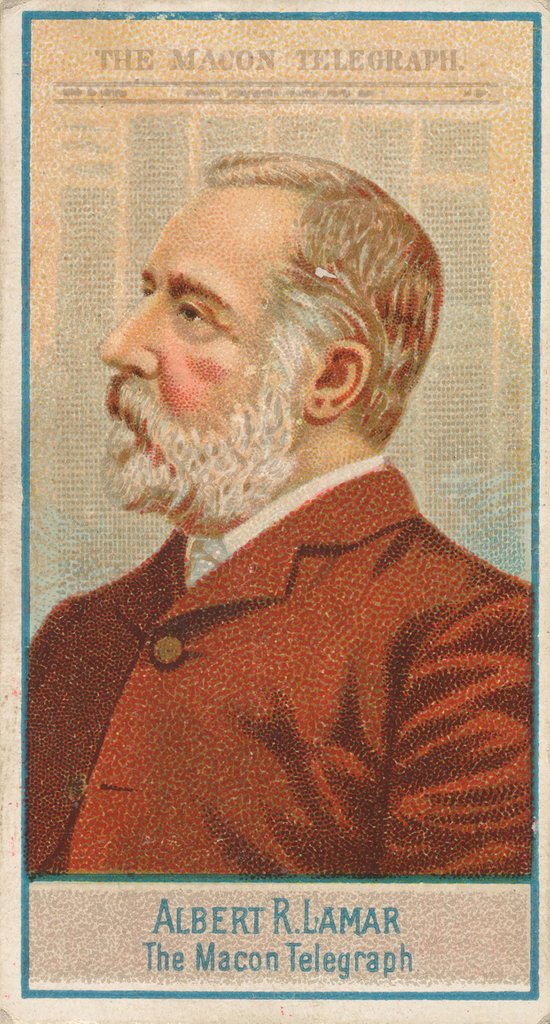 Detail of Albert R. Lamar, The Macon Telegraph, from the American Editors series for Allen & Gi…, 1887 by Allen & Ginter